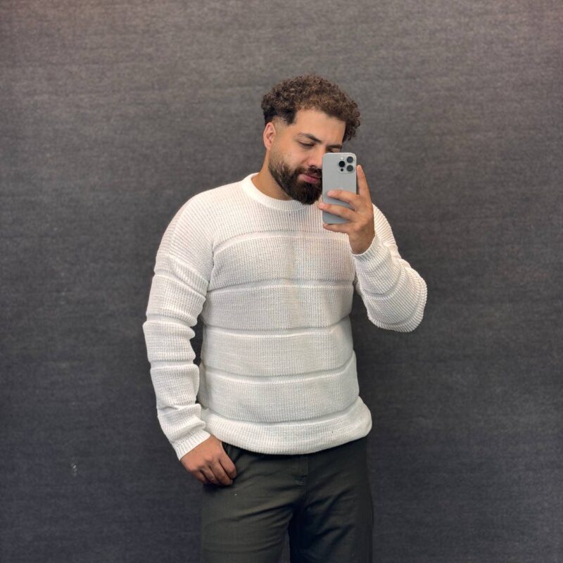 بافت یقه گرد اورسایز - Image 9