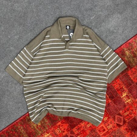 تیشرت بافت یقه دار  رینگری درشت