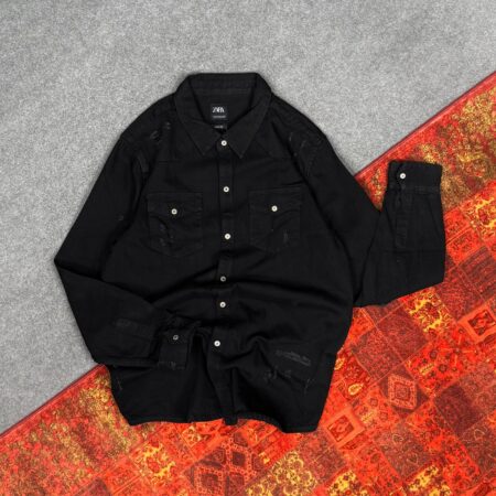 پیراهن دو جیب دکمه دار زاپدار