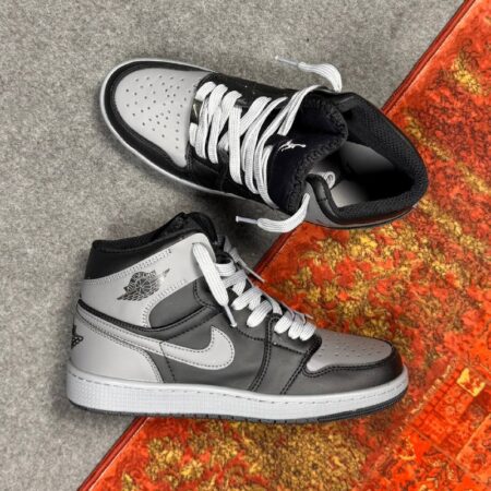 کتونی JORDAN1 ساقدار طوسی مشکی